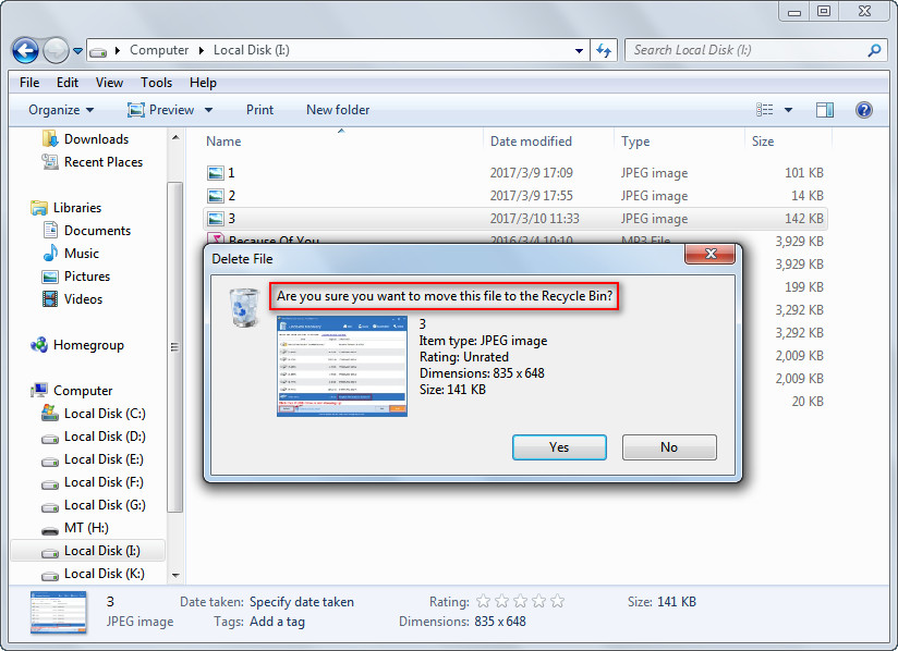 Recover deleted files from USB 7