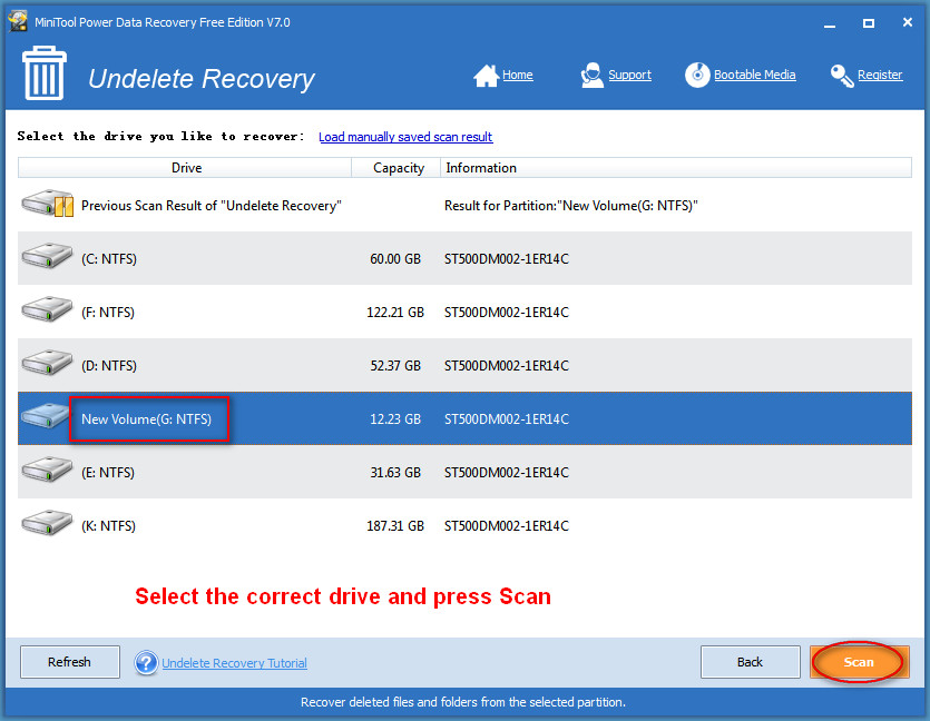 Recover deleted files in Windows 7 3