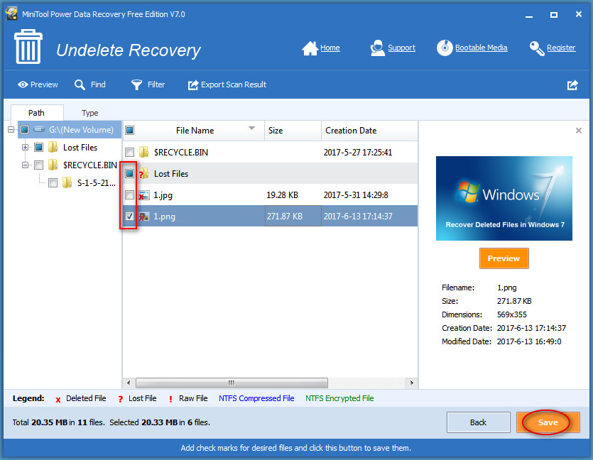 Recover deleted files in Windows 7 4