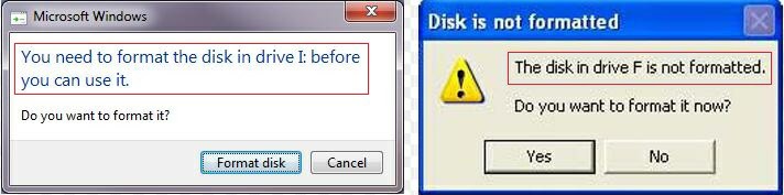 you need to format disk in drive