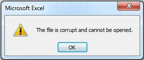 file is corrupt