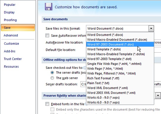 Recover deleted Word document 2