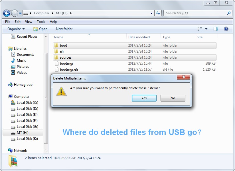 Recover deleted files from USB 1
