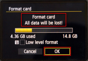 Camera says card cannot be accessed 8