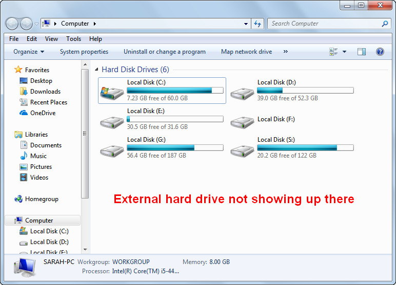 External hard drive not working 2