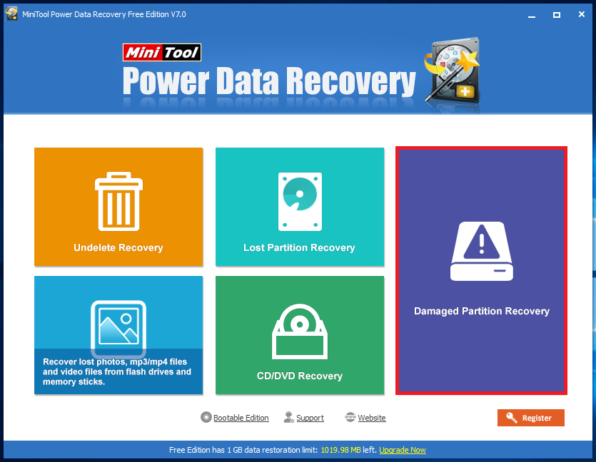 damaged partition recovery