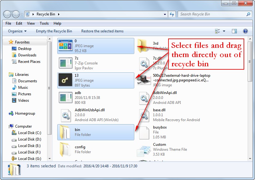 Recycle bin recovery 4