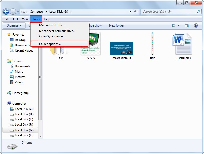 Recover files hidden by a virus 2