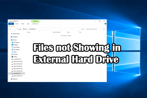 Resolve Files not Showing in External Hard Drive & Recover Data