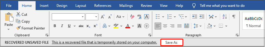 save the unsaved file