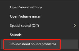 troubleshoot sound problems