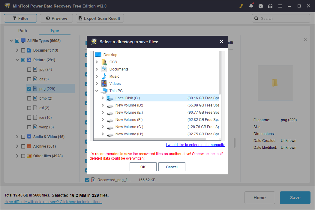 recover files