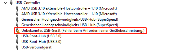 Unbekanntes USB-Gerät