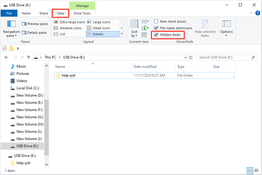 show hidden files in File Explorer