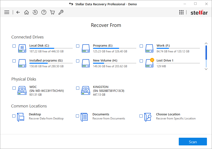 Stellar Data Recovery