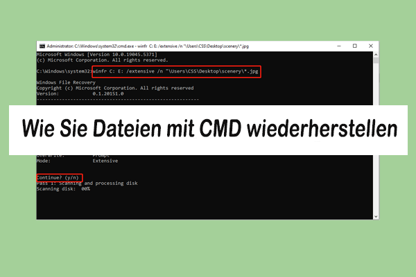 Dateien mit CMD & leistungsstarker Alternative unter Windows wiederherstellen
