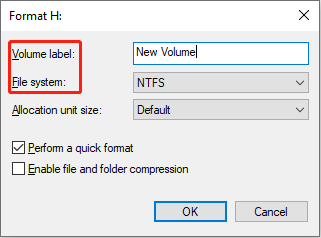 format the disk in Disk Management