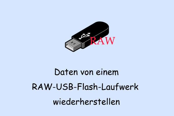 Wie man Daten von einem RAW-USB-Flash-Laufwerk wiederherstellt und ein RAW-USB repariert