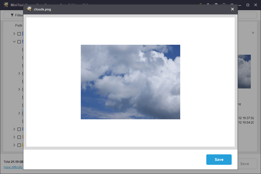 check the content of a picture using the Preview feature