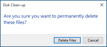 click Delete Files
