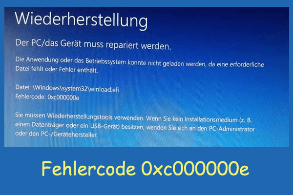 So beheben Sie den Fehlercode 0xc000000e, ohne Daten in Windows zu verlieren.