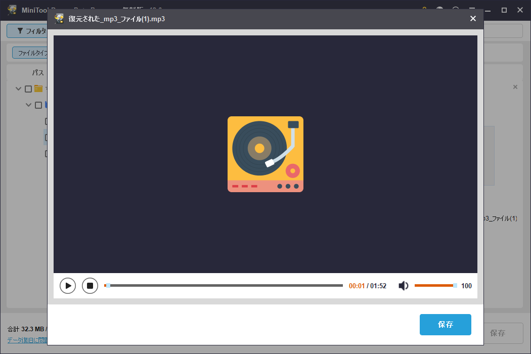 MiniTool Power Data Recoveryでファイルをダブルクリックしてプレビュー
