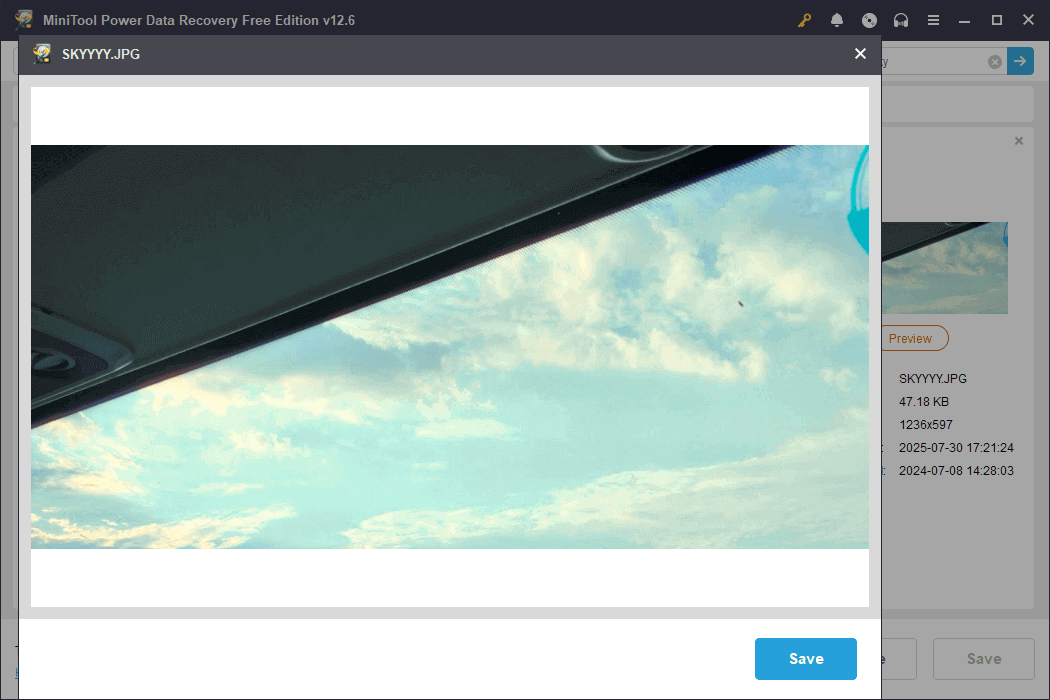 preview files in MiniTool Power Data Recovery