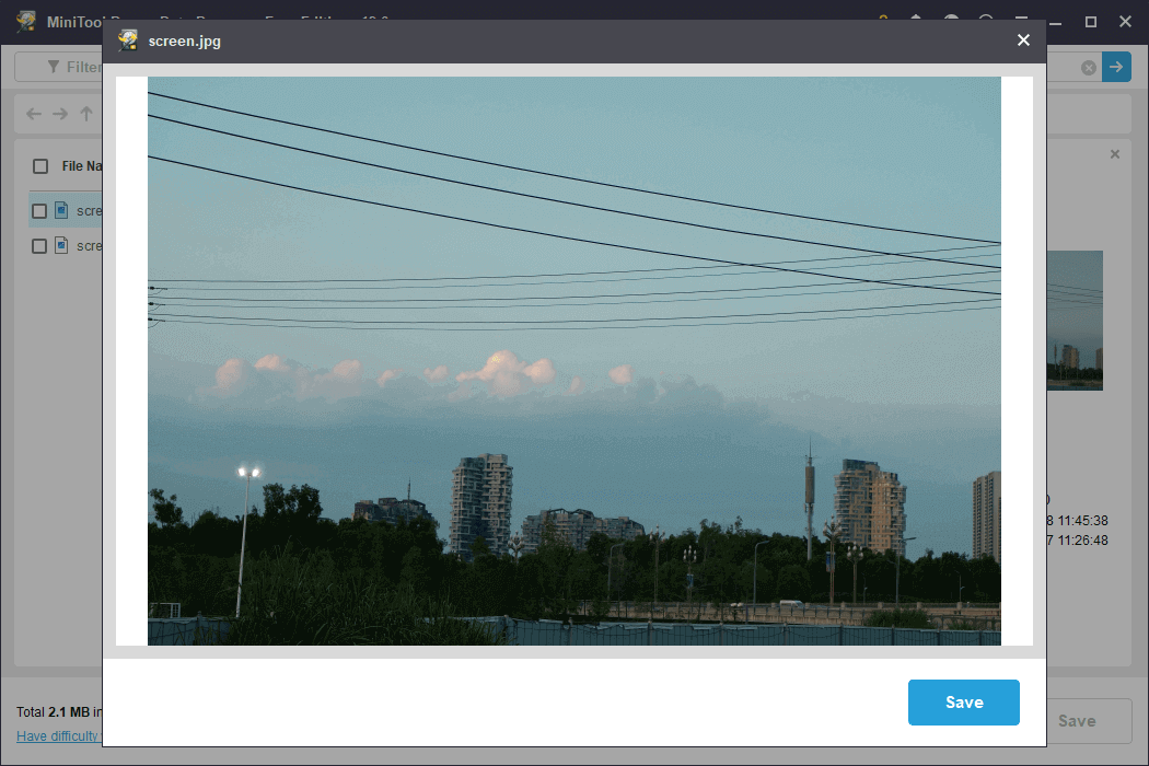 preview the files in MiniTool Power Data Recovery