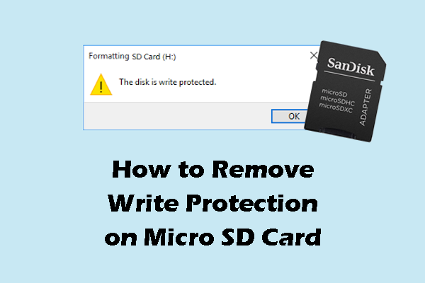How to Remove Write Protection on Micro SD Card in Windows