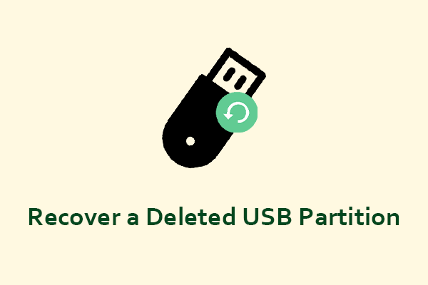 Full Guide: How to Recover a Deleted USB Partition and Files on It
