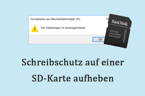 Wie hebt man den Schreibschutz auf einer Micro-SD-Karte unter Windows auf