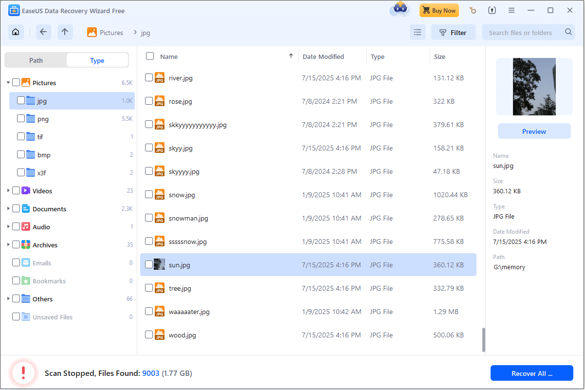 recover the USB data through EaseUS Data Recovery Wizard