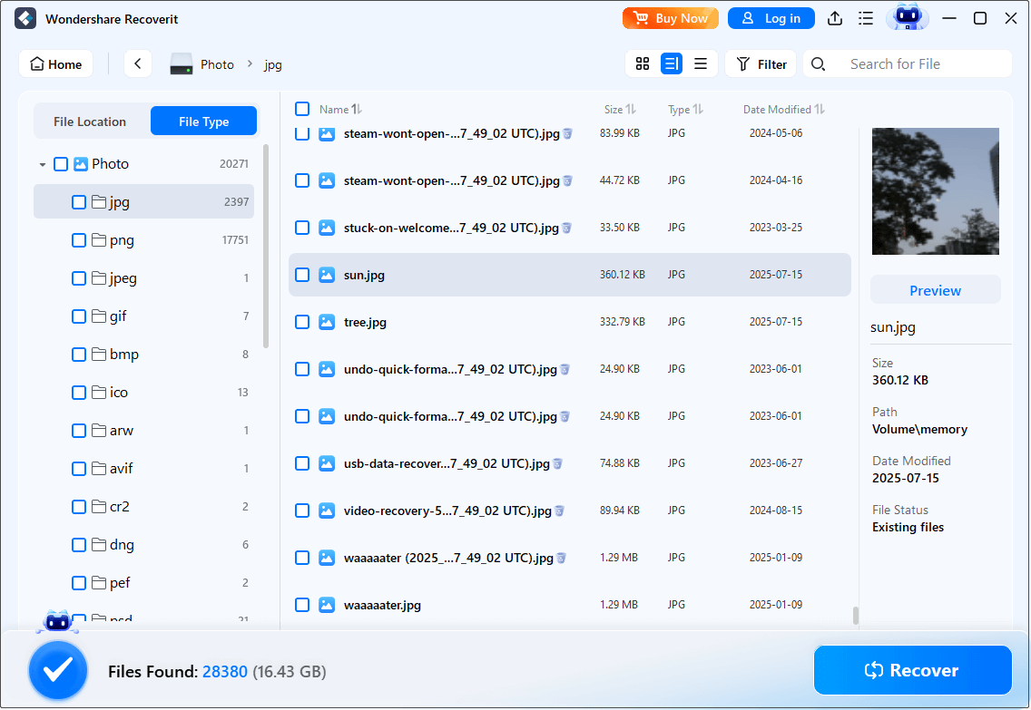 use Wondershare Recoverit to restore the USB data