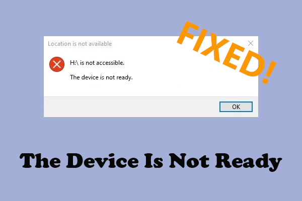 How to Fix the “Device Is Not Ready” Error Without Losing Data