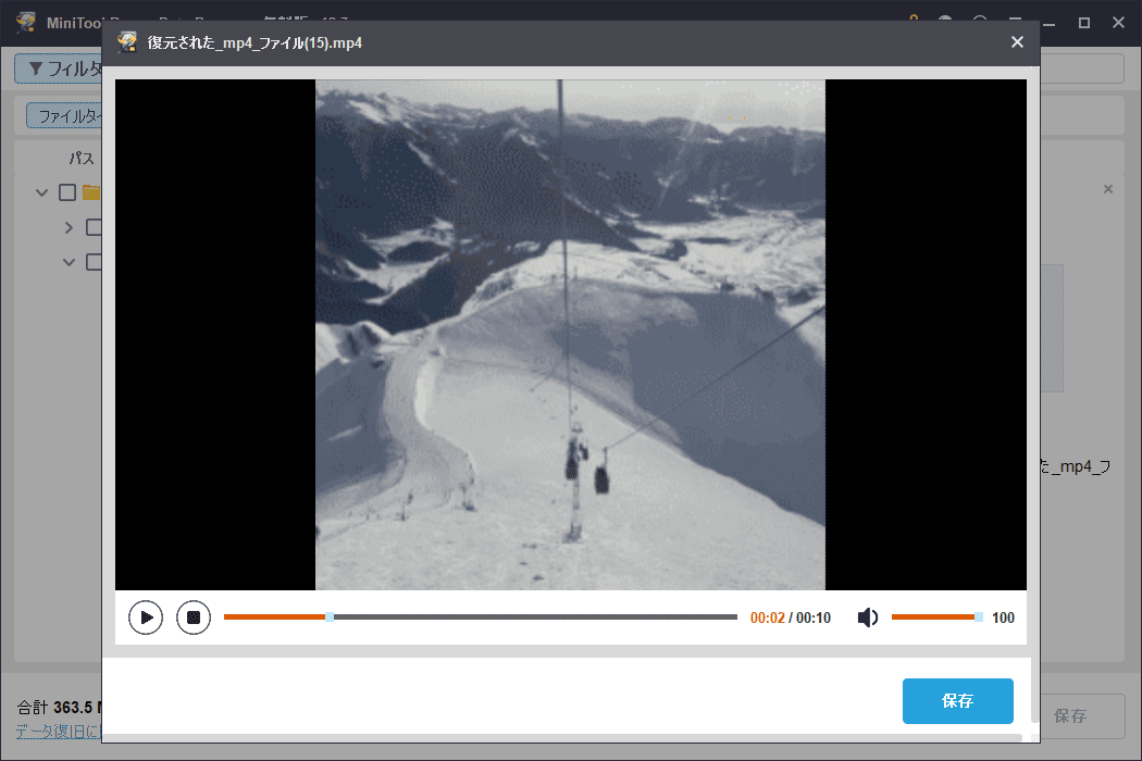 MiniTool Power Data Recoveryでのファイルプレビュー画面