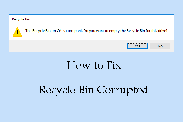 Recycle Bin Corrupted: How to Fix It in Windows 11/10
