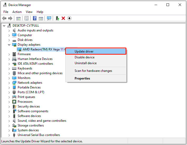 Device Manager interface shows the Update driver option.